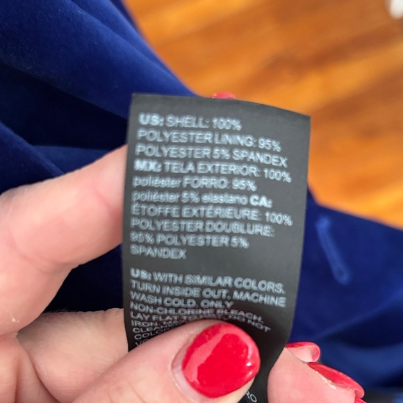 WHBM Blue Velvet Studio Blazer - Picture 7 of 7